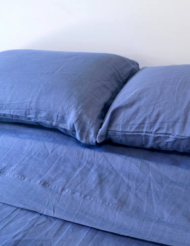 Aegean Blue 100% Hemp Pillow Case Set